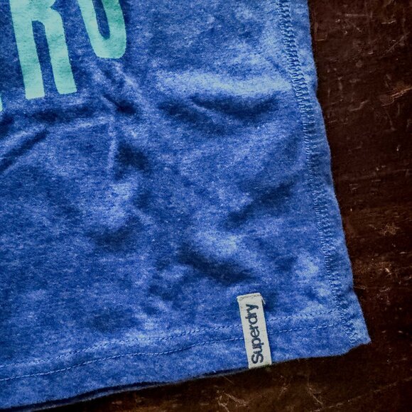 Superdry brand blue US Size Small tee with  SDU Panthers print NWT - Picture 5 of 8